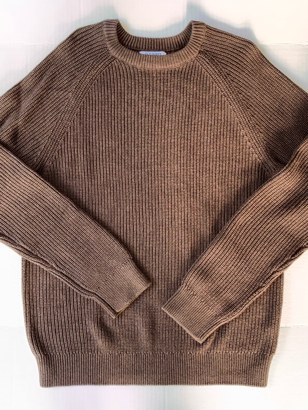 Old Navy Men’s Knit Long Sleeve Brown Pullover Sweater Size Medium